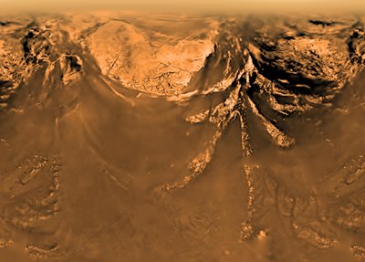 Het Huygens-probe werd afgeleverd aan Beeld van het oppervlak van Saturnus
